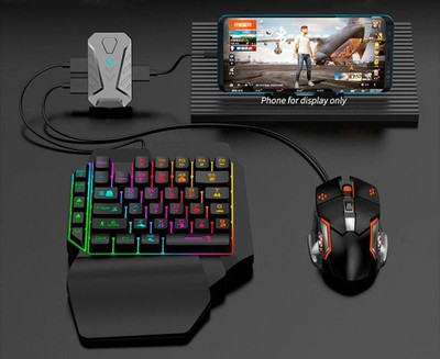 4 in 1 Mobile Game Combo Pack with RGB Mini Gaming Keyboard & Mouse Ultimate Edition with Game Add-On(Code in the Box - for PC)