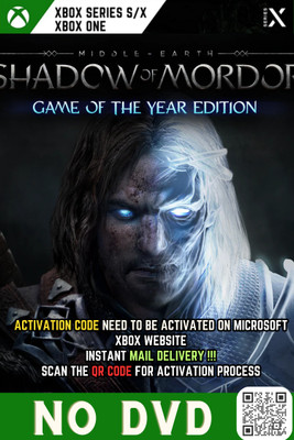 Middle-earth: Shadow of Mordor-Mail Delivery (ONLY ACTIVATION CODE, NO CD) Game Of The Year Edition(Code in the Box - for Xbox One)