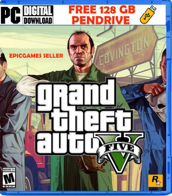 GTA V WITH 128 GB PEN-DRIVE FREE Pc Digital Download (No-CD-No-DVD) Epic Edition(Code in the Box - for PC)