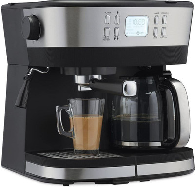Morphy Richards duopresso coffee maker 10 Cups Coffee Maker(Grey, Black)