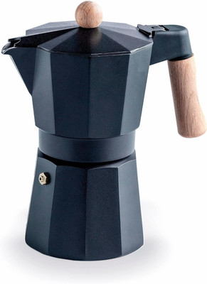 Kahaan enterprise Aluminium Moka Pot Coffee Maker/Mocha Pot/Stovetop Coffee Maker Personal Coffee Maker(Black)