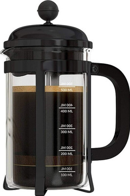 InstaCuppa FrenchPress Coffee Maker with 4 Part Superior Filtration 350ml 4 Cups Coffee Maker(Black)