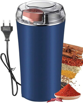 TMENTERPRISE Electric Grinder for Kitchen – Powerful Blade, Low Noise Operation Personal Coffee Maker(Navy Blue)