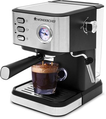 WONDERCHEF Regenta Espresso Coffee Machine With Steamer for Cuppuccino 19 Bar Coffee Maker(Black)