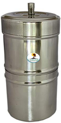 CHILLATAI Stainless Steel Filter Coffee Maker, Coffee Maker 300 ml 2 Cups Coffee Maker(Silver)