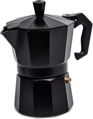 QUICKCHOICE Stovetop Espresso and Coffee Maker, Moka Pot for 6 Cups Coffee Maker(Black)