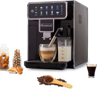 WONDERCHEF Regenta Fully Automatic Coffee Machine with Auto Frother 19 Bar Coffee Maker(Black)
