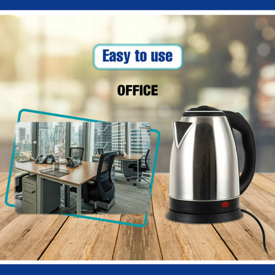 DN BROTHERS ™SC-1838 1500W2 Liter Tea Hot Water Heater Boiler Electric Kettle(2 L, Silver, Black)
