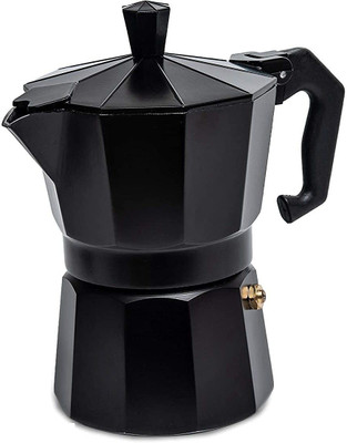 Niralasa Aluminum Stovetop Espresso Maker 6 Cup Moka Pot Percolator Italian Coffee Maker 6 Cups Coffee Maker(Black)