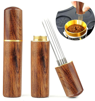 HASTHIP Espresso Coffee Making Natural Wooden Handle Pin Coffee Tamper Personal Coffee Maker(Bronze)