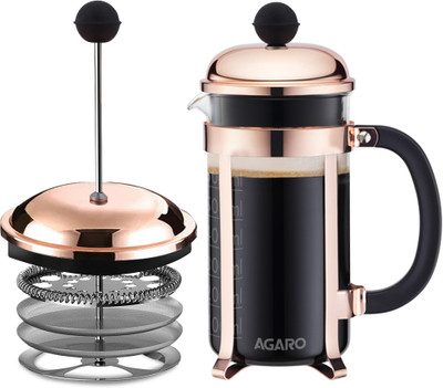 AGARO Royal French Press Coffee And Tea Maker, 4 Cups Coffee Maker(Copper)