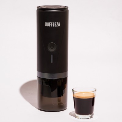 Coffeeza Finero Mini Portable Espresso Machine For Coffee Capsules & Grounds Personal Coffee Maker(Black)