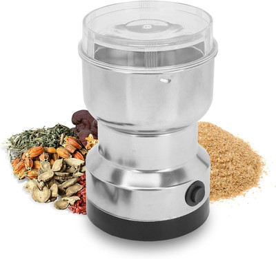GJSHOP Kitchen Cereals Nut Beans Spices Coffee Bean Grinding Coffee Maker(Silver)