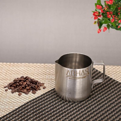 ABHAS Stainless Steel 350ML Frothing Mug Personal Coffee Maker(Stainless Steel)