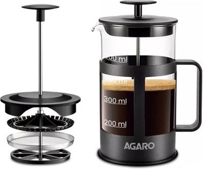 AGARO Delite French Press Coffee And Tea Maker, 4 Cups Coffee Maker(Black)