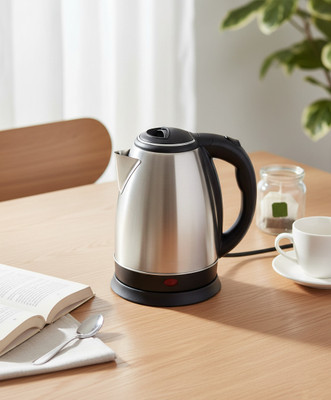 MAITRI ENTERPRISE Hot Water Pot Portable Boiler Tea Coffee Warmer Heater Cordless Kettle M456 3 Cups Coffee Maker(Silver)