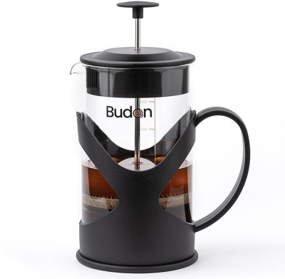 Budan French press 600 ml 6 Cups Coffee Maker(Silver)