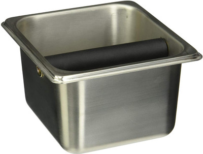 Bean Bliss Stainless Steel Recessed Knock Box Coffee Maker(Silver & black)
