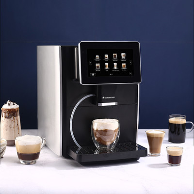 WONDERCHEF Regalia Fully Automatic Coffee Machine with Large 7 Inches Display 6 Cups Coffee Maker(Black)