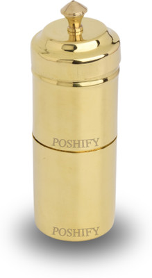 POSHIFY Traditional South Indian Coffee Maker (17cm) 4 Cups Coffee Maker(Gold)