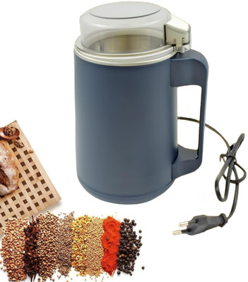 PREKSHIV Portable Electric Coffee Grinder | 300W Stainless Steel 4-Blade Mixer Grinder 4 Cups Coffee Maker(Blue)