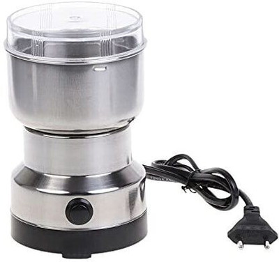 saluna Coffee Grinder Electric Multifunction Small Food Grinder Grain Grinder, Portable Coffee Bean Seasonings Spices Mill Powder Machine for Whole Coffee Beans, Spices, Herbs & Nuts. Coffee Maker(Silver)