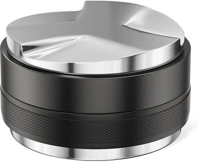 SUPVOX Adjustable Depth Stainless Steel Coffee Tamper Tool Personal Coffee Maker(Black)