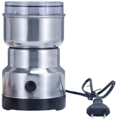 FLOSTRAIN Multi-Functional Coffee Grinder Electric 300W Stainless Steel Grain Grinder Personal Coffee Maker(Silver)