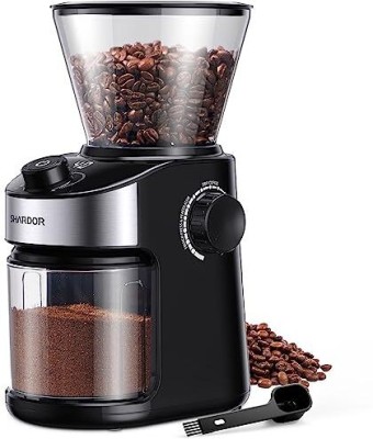 SHARDOR Coffee Grinder Burr Electric, Adjustable Burr Mill with 25 Precise Grind Setting 14 Cups Coffee Maker(Black)