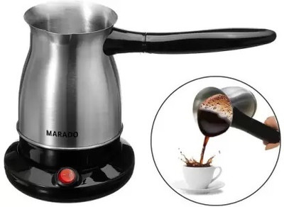 MARADO Stainless Steel Electric Kettle Multipurpose Extra Large kattle Personal Coffee Maker(Silver, Black)