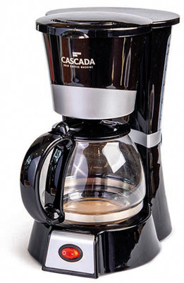 Café Coffee Day CASCADA 6 Cups Coffee Maker(Black, Tranparent)
