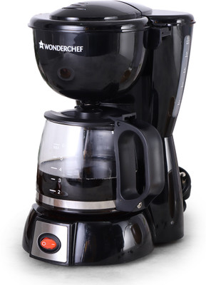 WONDERCHEF Onyx Brew Coffee Machine 6 Cups Coffee Maker(Black)