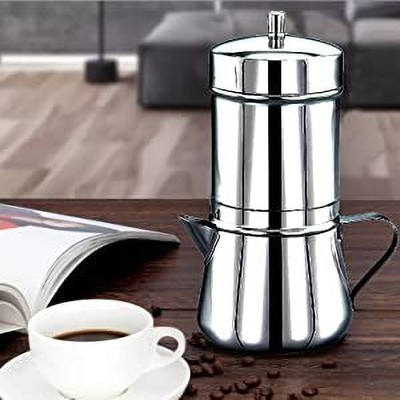 CENTURA Premium Stainless Steel south Indian brewing style Jug Model kaapi coffee filter 2 Cups Coffee Maker(Steel)