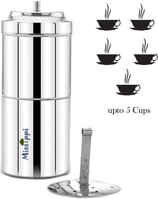 MISSIPPI 500 ml Coffee Filter Drip coffee maker/Filter south Indian style Coffee Filter 5 Cups Coffee Maker(Stainless Steel, 500 ml)