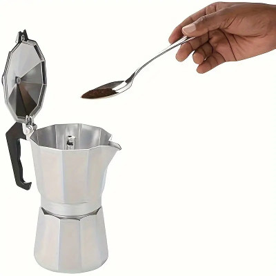 EDBIRET PUK9006-6-Silver 6 Cups Coffee Maker(Silver)