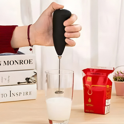 DRELLA Portable Hand Blender For Lassi, Milk, Coffee, Egg Beater, Hand Blender Personal Personal Coffee Maker(Black)