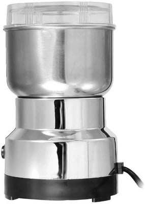 Global Enterprize Stainless Steel Household Electric Coffee Bean Powder Grinder Maker Personal Coffee Maker(Silver)