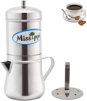 MISSIPPI Stainless Steel South Indian Premium Quality Drip coffee Maker/Coffee Filter 4 Cups Coffee Maker(Stainless Steel)