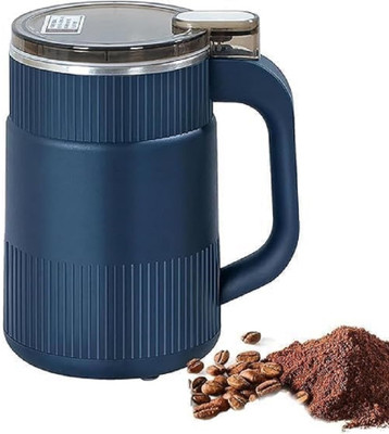 HDA Electric Coffee Grinder with Handle, Navy Blue, Stainless Steel Lid 2 Cups Coffee Maker(Blue)