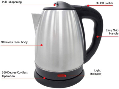 NIMYANK Electric Kettle Tea/Coffee Maker SC-4 Beverage Maker(2 L, Silver , Black)