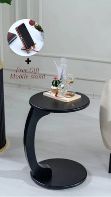 VS HANDICRAFTS C Shape Table for Living Room Engineered Wood Coffee Table(Finish Color - Black, DIY(Do-It-Yourself))