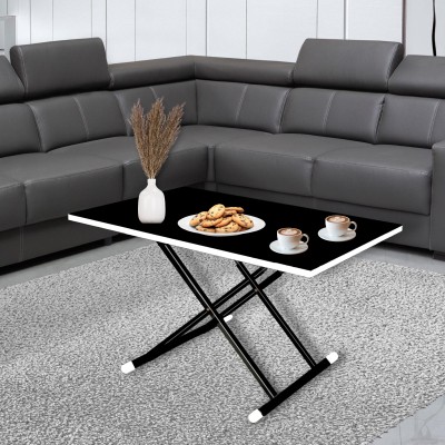 EuroQon Engineered Wood Coffee Table(Finish Color - Black, Pre-assembled)
