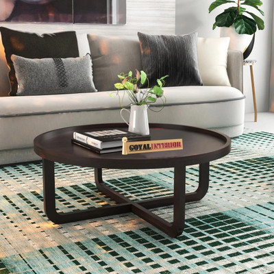 GOYALINTERIOR Sheesham wood coffee table/Wooden Sofa centre table/Wooden Tea Table For Home Solid Wood Coffee Table(Finish Color - Walnut, DIY(Do-It-Yourself))