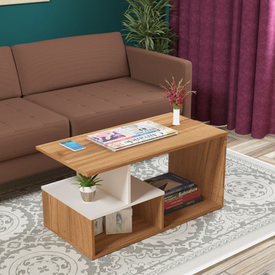 SPACEX Wolf Multipurpose Centre Table / Engineered Wood Coffee Table(Finish Color - Lyon Teak, Knock Down)