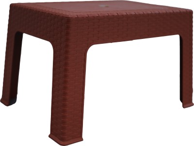 AP Coffee Table/ Living Room/Office & Outdoor Plastic Coffee Table Plastic Coffee Table(Finish Color - Brown, DIY(Do-It-Yourself))