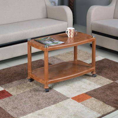 Nilkamal CENTBL5 Contemporary Center Trolley Coffee Table/ Living Room/Office & Outdoor Plastic Coffee Table(Finish Color - Pear wood, DIY(Do-It-Yourself))