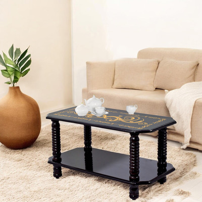 Woodnix Rectangle Coffee & Tea Table | Center Table with Storage Shelf Engineered Wood Coffee Table(Finish Color - Brown, DIY(Do-It-Yourself))
