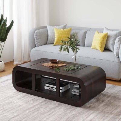 Allie Wood Couchtisch Rosewood ( Sheesham ) Solid Wood Coffee Table(Finish Color - Walnut, Pre-assembled)