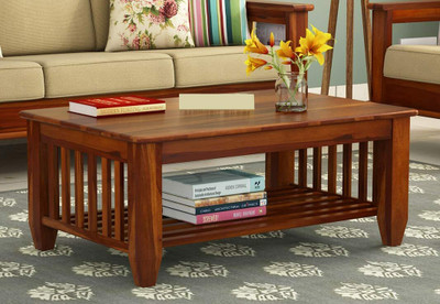 Navya Handicraft Solid Wood Coffee Table(Finish Color - Honey Finish, DIY(Do-It-Yourself))
