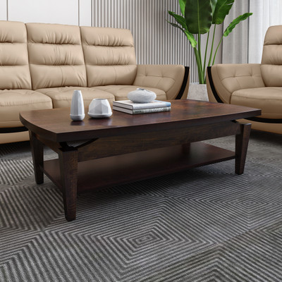 Durian Ambrose Engineered Wood Coffee Table(Finish Color - Dark Oak, Knock Down)